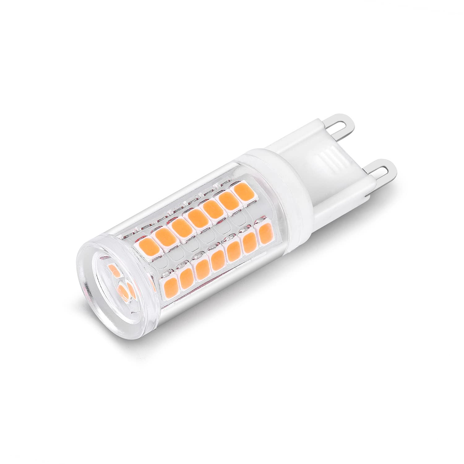 YSJX Lighting, Confezione da 10, LED Corn Light 2835SMD 45LED AC220V G9 3W LED dimmerabile in ceramica + lampada di copertura in PC Lampadine per la casa(Cool white)