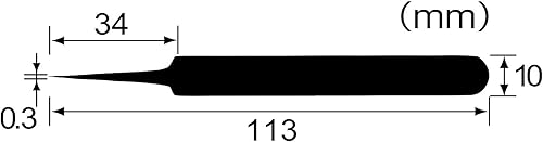 Miniatura 4 de ENGINEER PTZ-63 Tipo GG Pinzas ESD con recubrimiento negro de punta fina