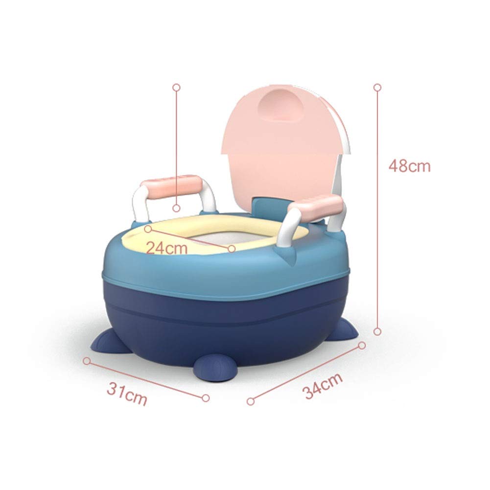 Kinder-Toilette Potty Training Stuhl-Sitz Kind Sauberkeitserziehung Sitz for Jungen Und Mädchen Tier Potty Töpfchen Stuhl (Color : Yellow Blue, Size : Hard advances)