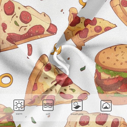 Wusikd Pizza Slices Burgers Girls' Underwear Cotton Girls Briefs Soft Toddler Underwear 2T3