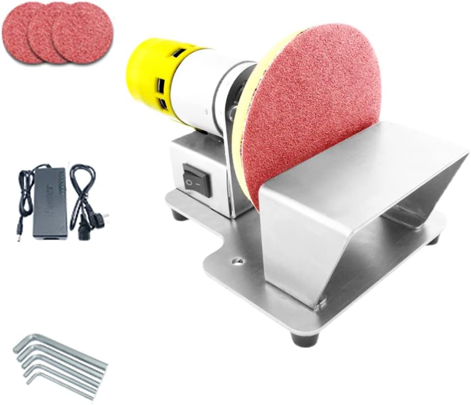 Electric Sandpaper Grinder Diameter 75MM Round Sand Disc Grinding Polishing Machine Adjustable Flat Sander AC 100-240V