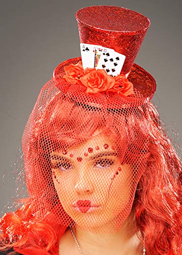 Magic Box Queen of Hearts Playing Card Mini Top Hat Headpiece