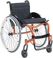 Cadeira de Rodas Monobloco Ativa modelo Star Lite - Ortobras-44x45x45cm-Vermelho