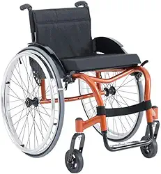 Cadeira de Rodas Monobloco Ativa modelo Star Lite - Ortobras-44x45x45cm-Vermelho