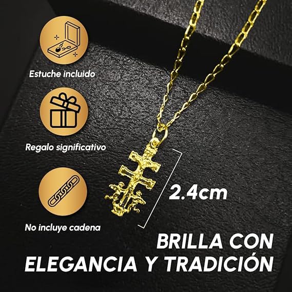 Croix de Caravaca or 18 ct Sebaoth pour éviter les contrefaçons - 6