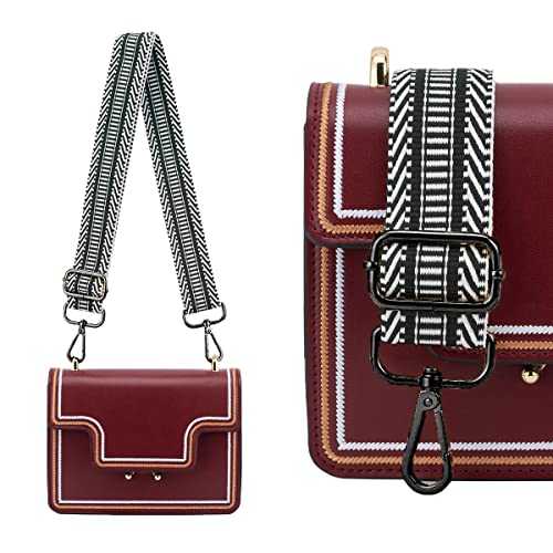 Image of ZOOEASS Nickel Buckles Wide Shoulder Strap Adjustable Replacement Belt Gun Buckles Guitar Style Crossbody Bag Strap