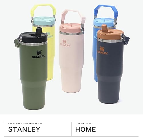 Miniatura 2 de Stanley Ice Flow Flip Straw 2.0 Chili Red Vaso al vacío, botella de agua de 0.88 L, aislamiento frío, botella de acero inoxidable, botella de agua,