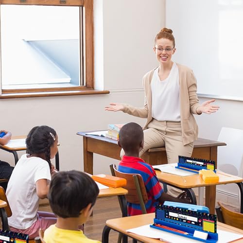 Image of PerKoop 25 Pcs Classroom Desk Name Plates Holder Set