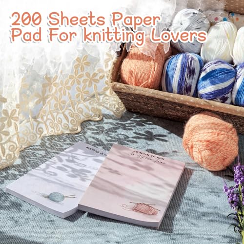 Image of Tinlade 200 Sheet 4 Styles Knitting Gifts to Do List Notepad Gift Knitting Enthusiast Checklist Handy Birthday Appreciation Supplies for Women Crafters Mother Teacher Memos Reminders Supply, 4'' x 6''