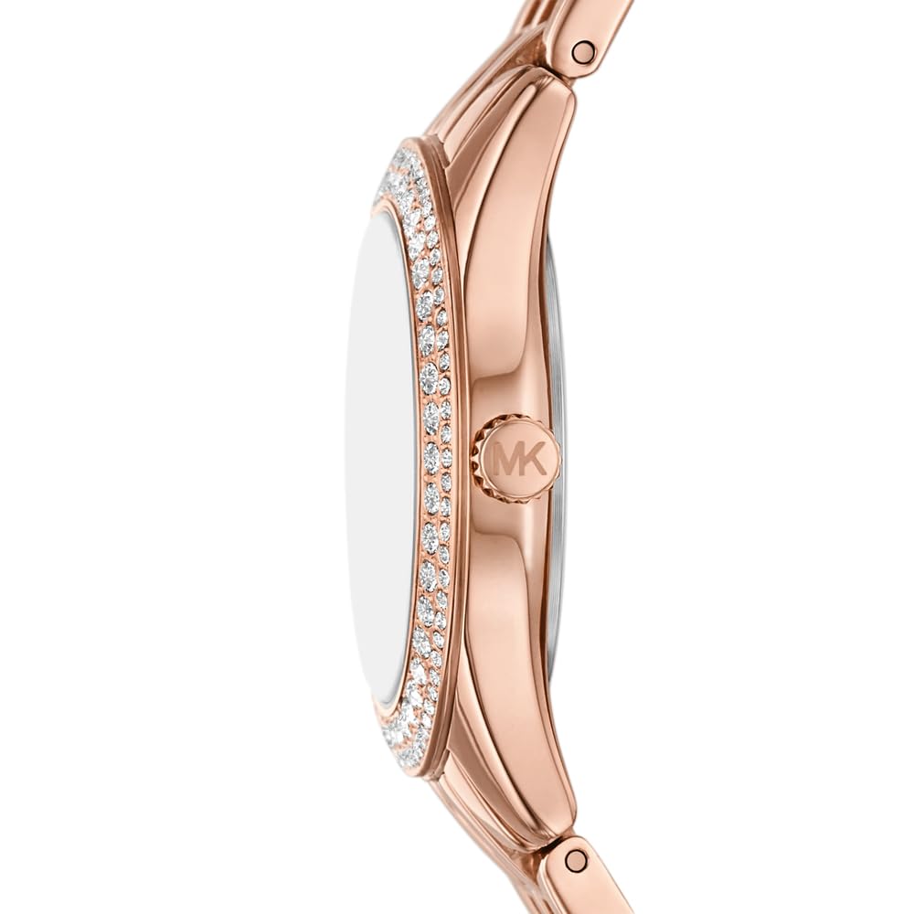 Michael Kors Reloj Harlowe para Mujer, Movimiento de Cuarzo a Tres Agujas con Correa de Acero Inoxidable o Piel