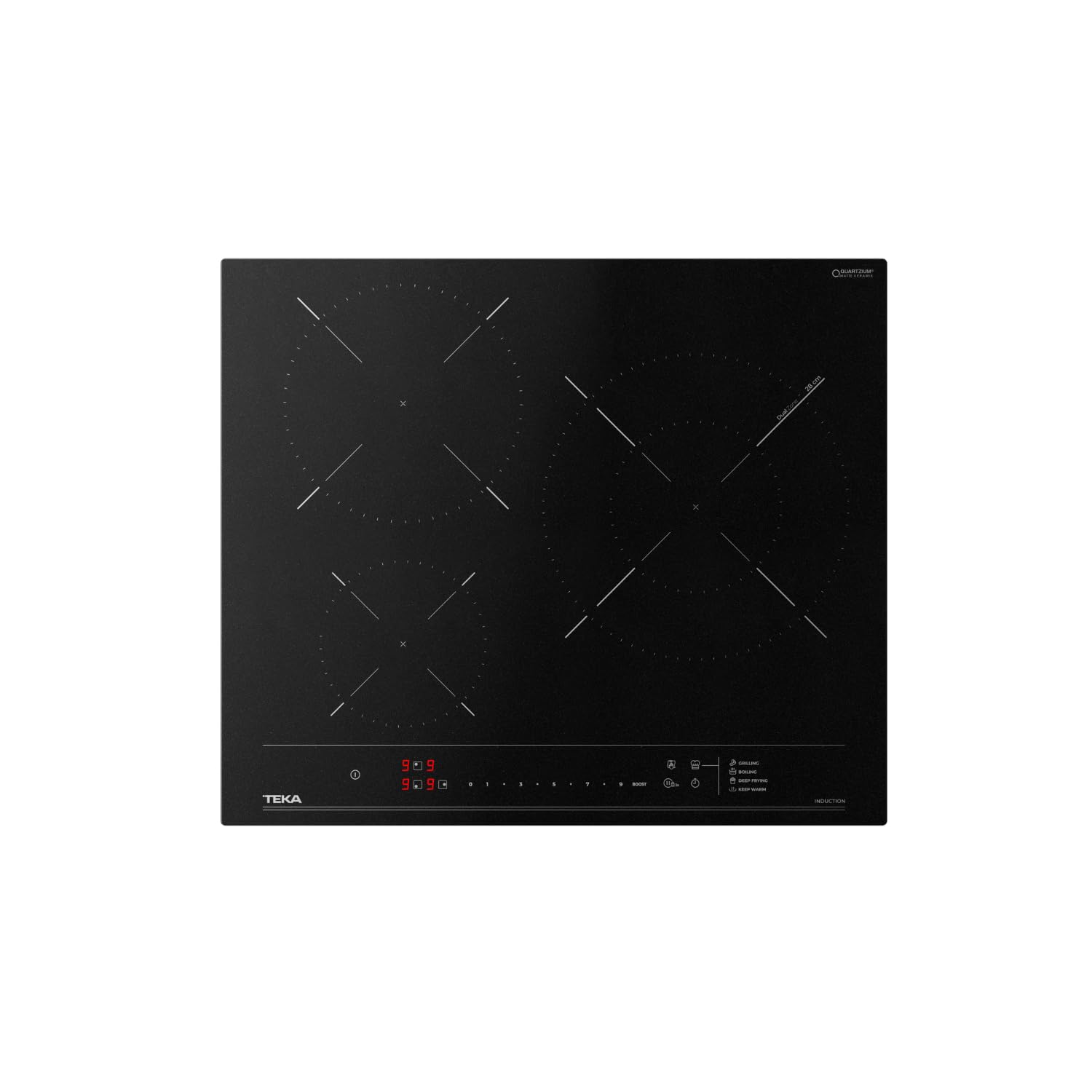 TEKA Placa Inducción, 3 Zonas, Función Grill y Ebullición Rápida, 60 cm