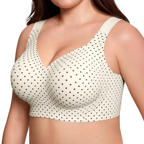 Image of ProKloud Jelly Bras for Plus Size Women Wireless Full Coverage No Underwire | Seamless Supportive Push UP Bra,Back Smoothing for Older Women,Soft Gel Minimizer Bralette for Large Breasts,Semi-Fixed Pads