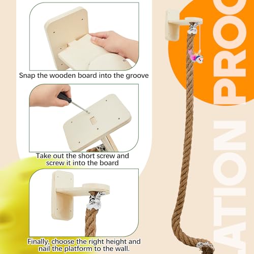 Sistema de Escalada para Gatos con Cuerda de Yute y Plataformas miniatura 4