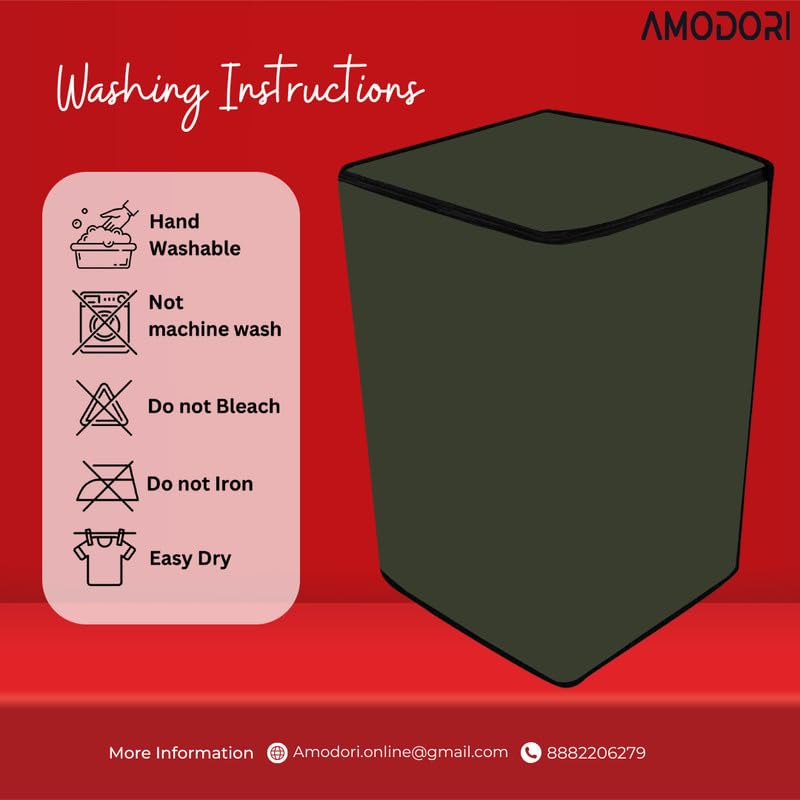 Image of Waterproof Top load washing machine cover Compatible for LG 7 Kg (T70AJMB1Z) Solid Military Print