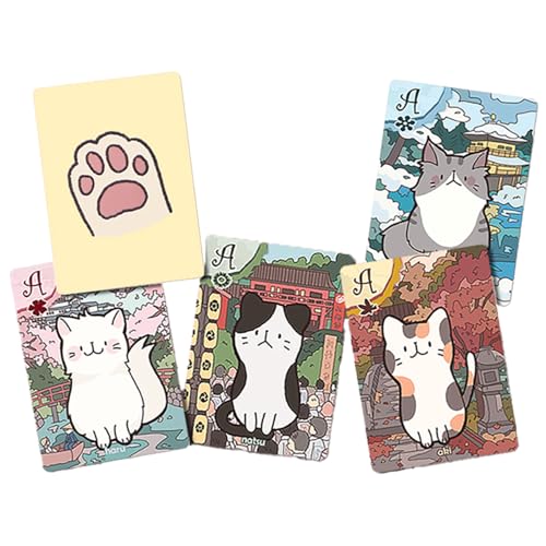 Playing Cats: Baraja estándar de 52 cartas de poker miniatura 4