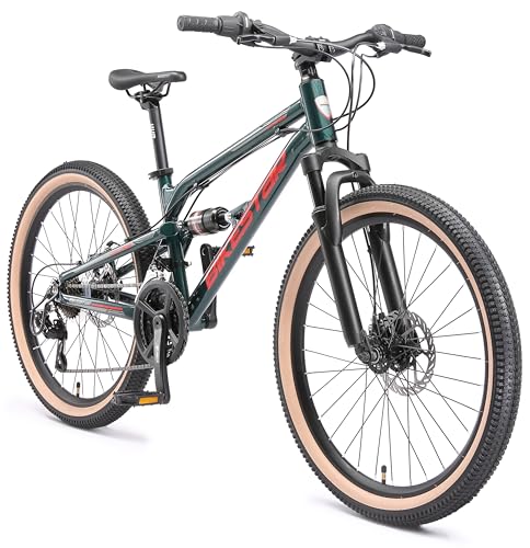 BIKESTAR Kinder Fahrrad Aluminium Fully Mountainbike 21 Gang Shimano,...