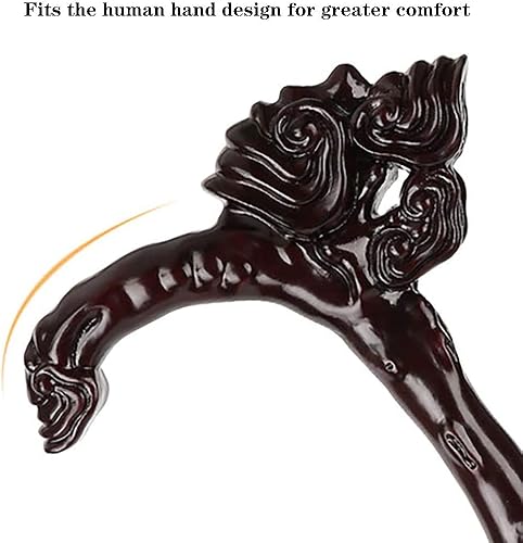 Miniatura 4 de Bastones de madera para hombres y mujeres, grifo de madera de caoba, muletas de anciano, ayuda de movilidad antideslizante para ancianos, personas