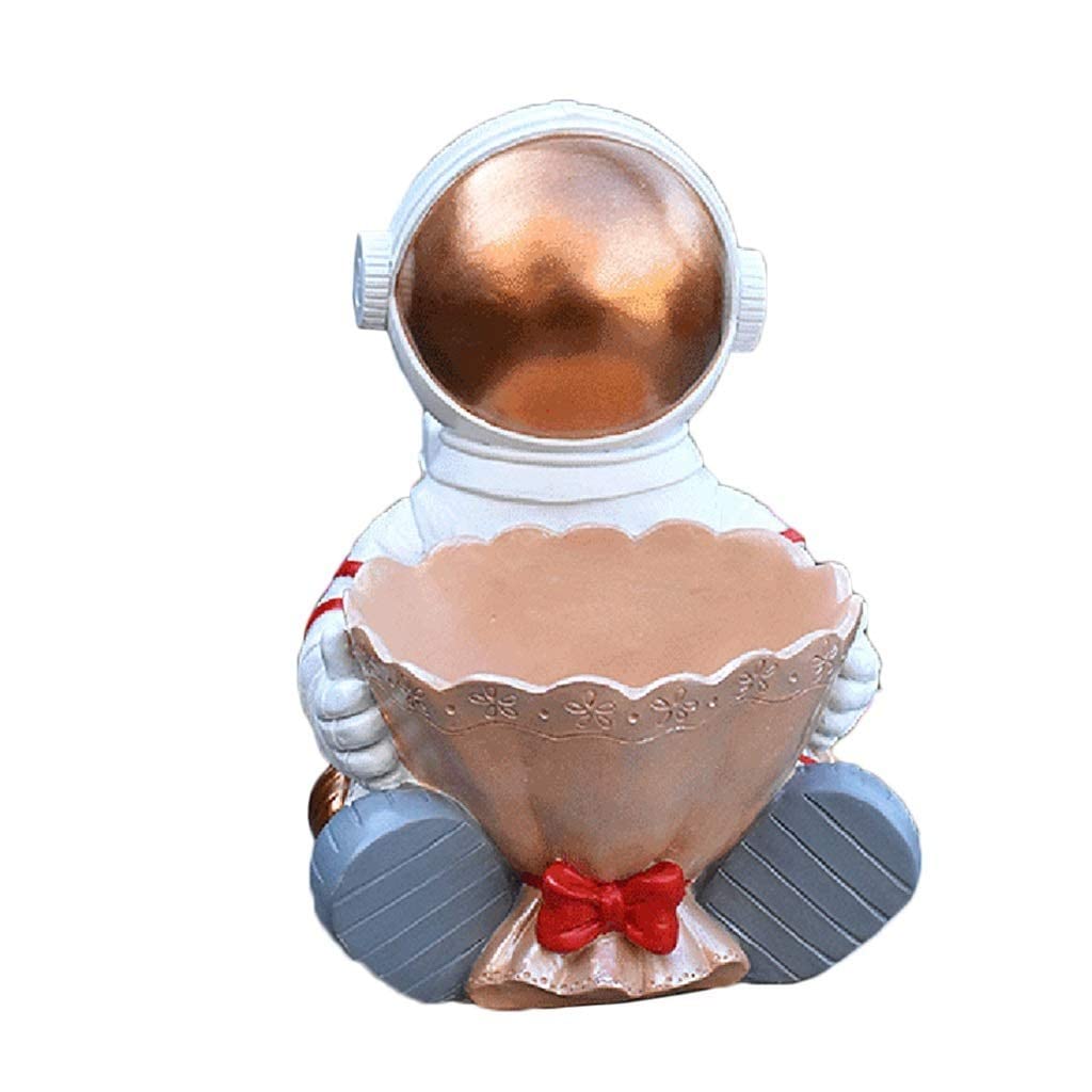 Doniczki na kwiaty, doniczki ogrodowe, dekoracja ogrodowa, unikalne doniczki dla roślin, kosmos, rzeźba astronauta, żywica, doniczka na kwiaty, dekoracja ogrodowa, 17 x 21 x 23,5 cm