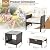 Shintenchi 5 Pieces Outdoor Wicker Patio Furniture Set,All Weather PE Rattan Conversation Set with Cushioned Patio Lounge Chairs, Ottoman Underneath Set, Table for Lawn, Pool, Balcony