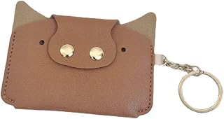 STERCULIA Birth Control Pill Case/Wallet PU Leather Medicine Holder Cute with Keychain(Brown)