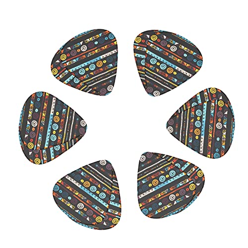 Lot de 12 médiators de guitare ethniques exotiques géométriques noirs pour guitare électrique, basse acoustique, cadeau avec boîte - Les Beatles, Paul McCartney, John Lennon, RIngo Starr, George Harrison Lot de 12 médiators de guitare ethniques exotiques géométriques noirs pour guitare électrique, basse acoustique, cadeau avec boîte – Image 3