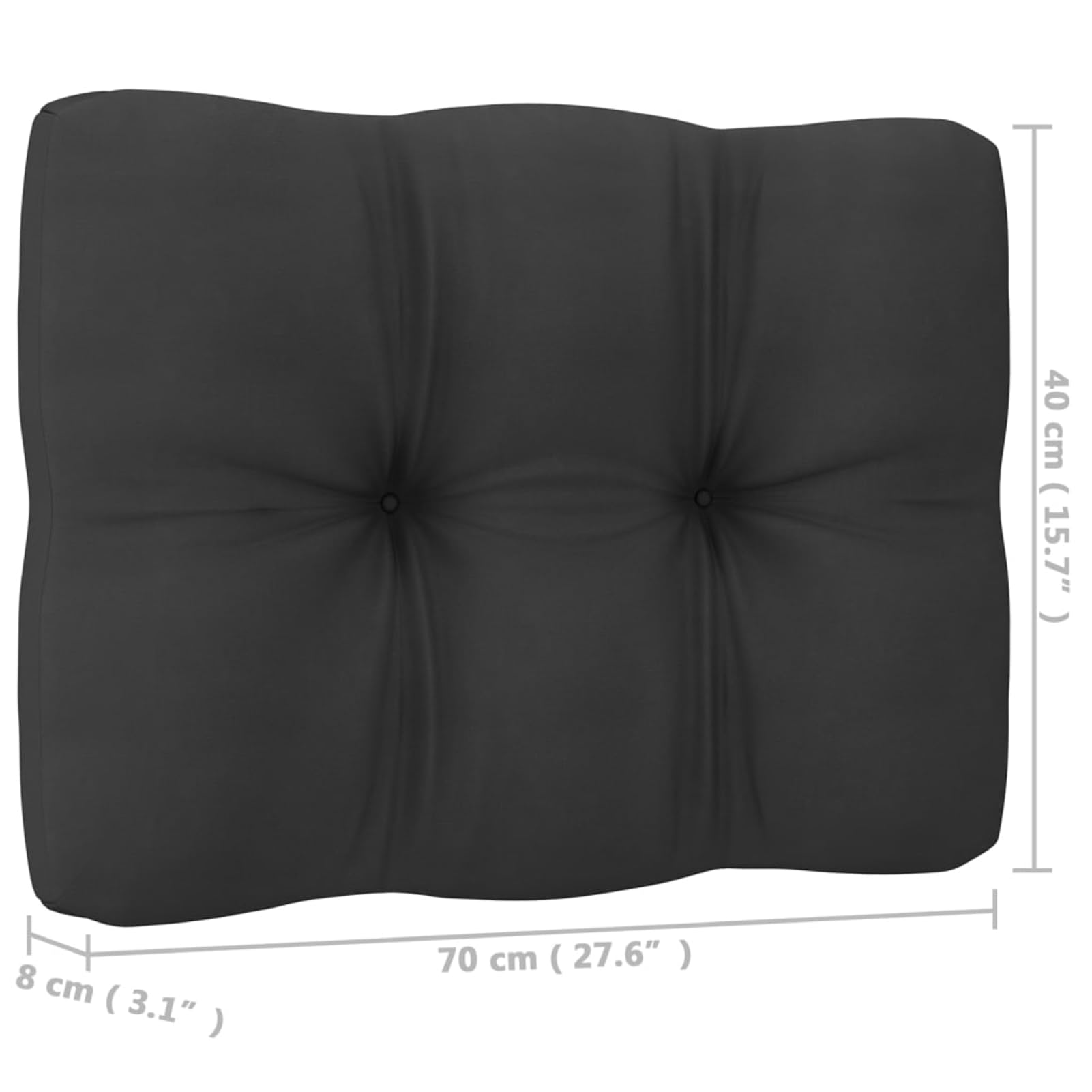 Homgoday Juego de Muebles de jardín 6 pzas y Cojines Madera Pino Maciza Muebles de terraza Conjunto de Jardin Exterior para jardín, terraza, Exterior Cojín Incluido Negro