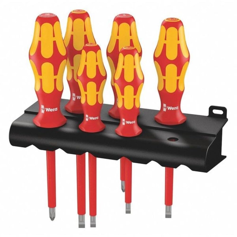 Wera, 161 i/6 Supporto Assortimento di giravite Kraftform Plus serie 100 + supporto, 6 pezzi