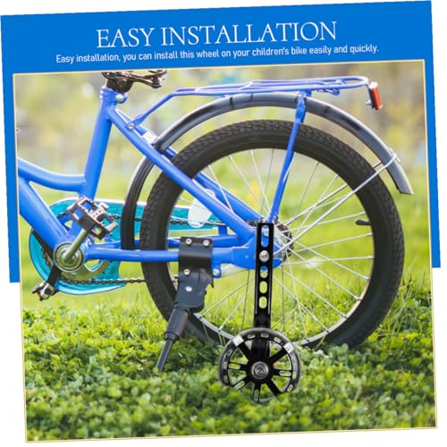 Ruedas de entrenamiento para bicicletas 4 piezas, ruedas auxiliares ajustables resistentes al desgaste, ruedas de soporte para aprender y equilibrar la bicicleta miniatura 6