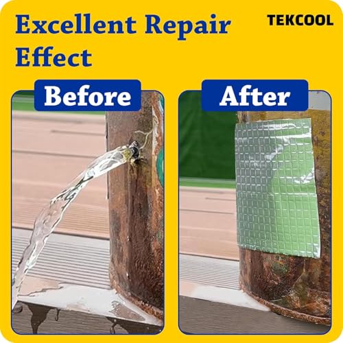 Image of TEKCOOL Super Strong Adhesive Waterproof Permanent Repair Aluminum Butyl Tape Rubber Foil Suitable for Roof Leak, surface Crack, Window Sill Gap, Boat Sealing, Home Renovation (5CM*5M (Pack Of 1)).;