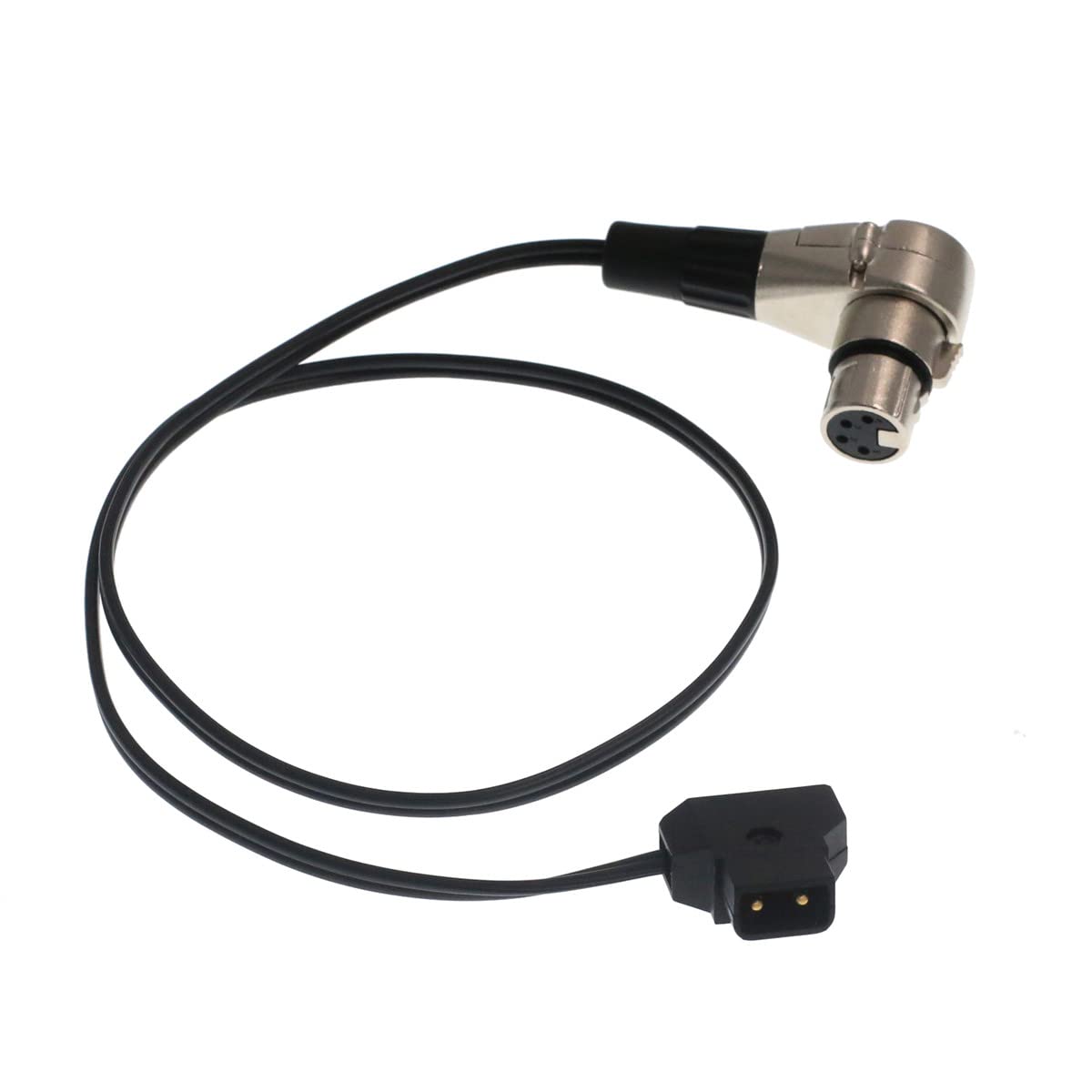 HangTon D-tap P-tap ad angolo retto XLR 4 pin femmina cavo di alimentazione per Sony Venice, Blackmagic URSA Mini Pro Camera, ARRI Monitor