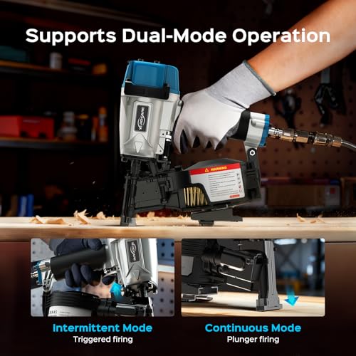 Image of YARDCARE 15‑Degree Pneumatic Coil Roofing Nailer for 7 /8″ to 1-3 /4″ Nails