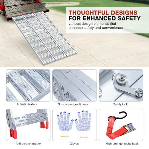 Aluminum Tri-Folding Truck Ramps