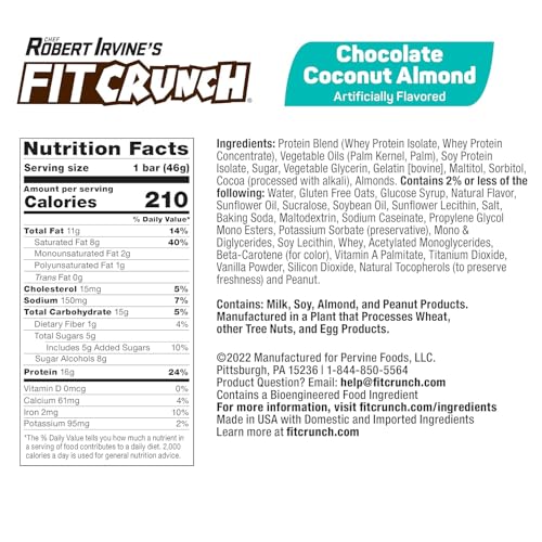 FITCRUNCH Barras de Proteína Snack Size, 18 unidades miniatura 3