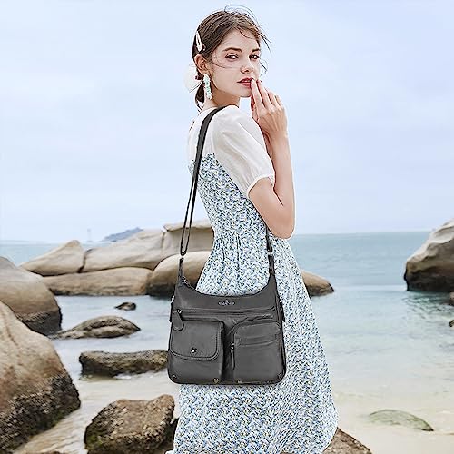 Image of Angel Kiss Crossbody Bags for Women, Ladies Shoulder Handbags and Purses Medium Faux Leather Pocketbooks | Ladies