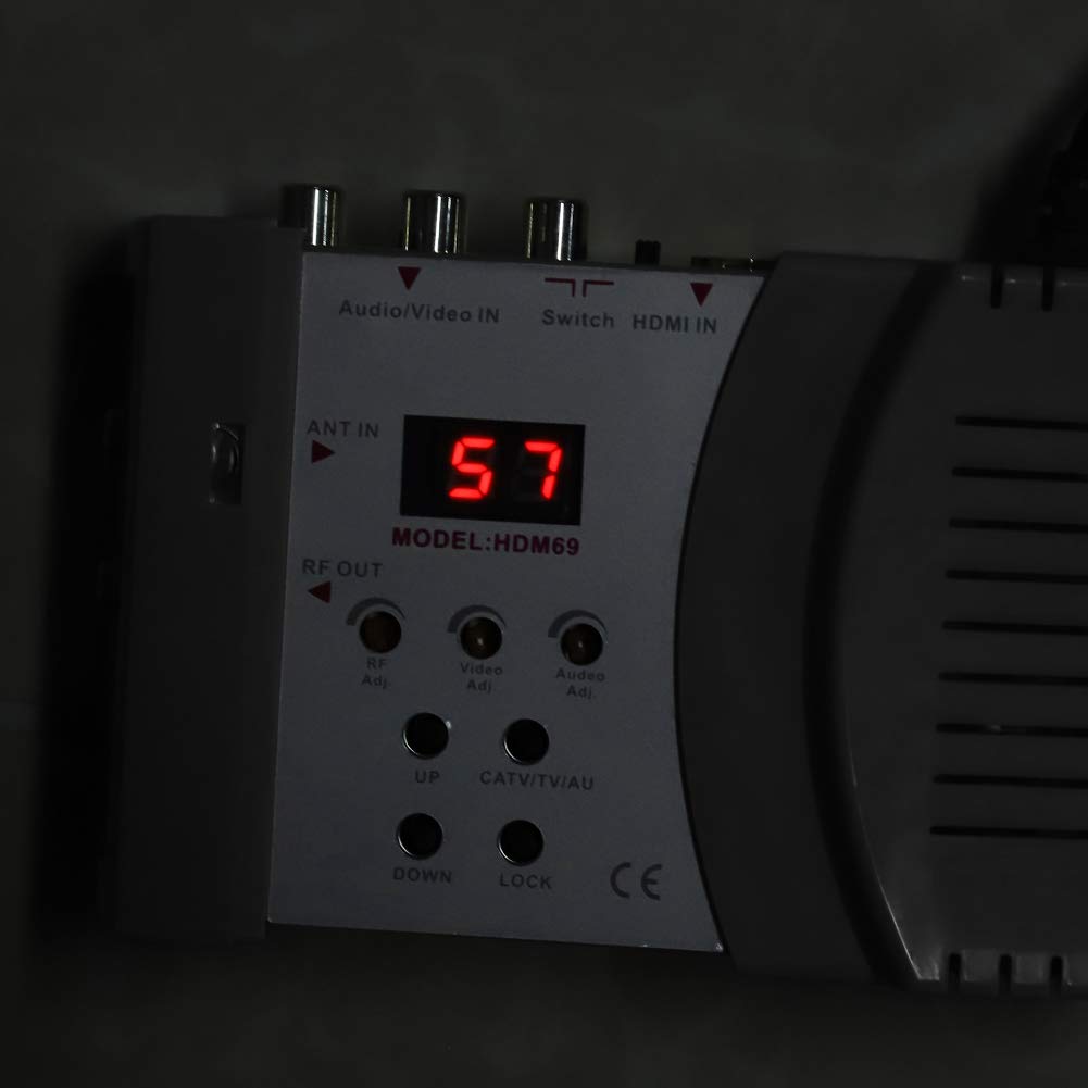 1080P Digital RF HDMI Modulator, tragbarer Dualband VHF/UHF Modulator, PAL/NTSC Standard Modulator AV zu RF Konverter für TV, PC, DVD
