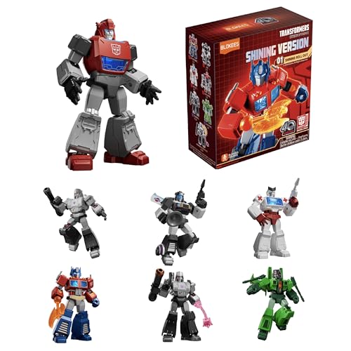 BLOKEES - Transformers - Shining Version 01: Shining Roll Out - Caja sorpresa - Mini figura de transformadores articulada 12 cm - Modelo Kit - Licencia oficial - Juguete infantil de 10 años +