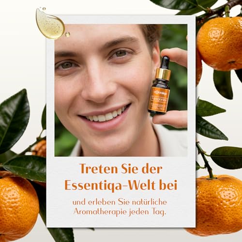 Mandarinenöl Duftessenz intensiv fruchtig-süß für Diffuser und Duftlampe, ideal für Saunaaufguss, Kerzenherstellung, Seifen, Duftwachs und Raumduft