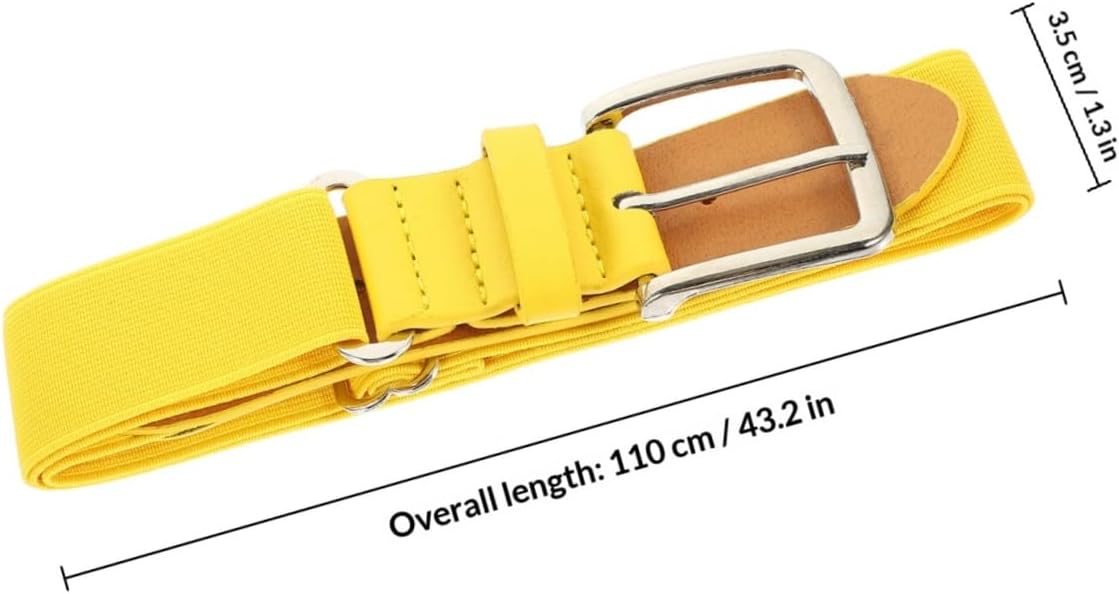 Elastic Baseball Belt for Adults and Youth Imitation Leather Softball Belt with Stretch for Outdoor Team Sports and Athletic Use Random Color Random Color