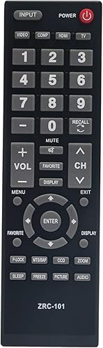 ZRC-101 NS-ZRC-101 ZRC101 Reemplazo de control remoto para Insignia LCD TV NS-LCD37-09 NS-LCD15-09 NS-LCD19-09 NS-LCD19-09CA NS-LCD22-09 NS-LCD26-09