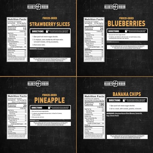 Ready Hour, Fruit & Veggie Mix, Non-Perishable Freeze-Dried Food, 30-Year Shelf Life, Portable Emergency and Adventure Food Supply, Durable Flood Safe Container, 56 Servings - Image 3