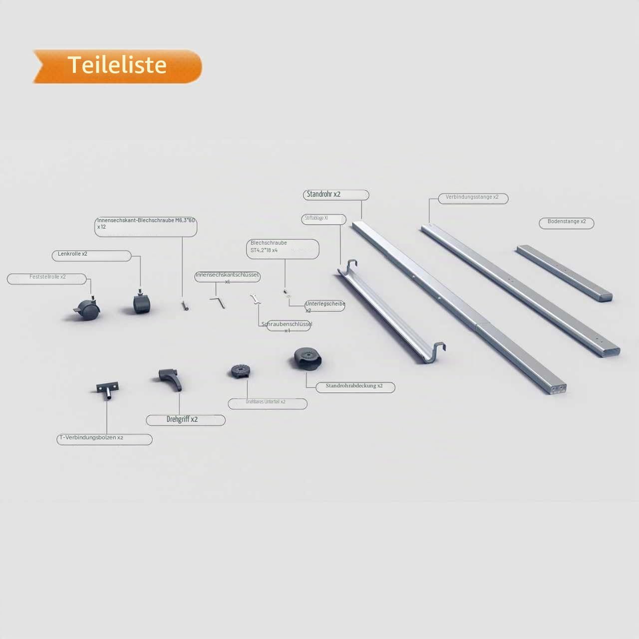 VIZ-PRO Doppelseitiges Magnetisches Drehbares Mobiles Whiteboard, Aluminiumrahmen & Ständer, W1200xH900mm