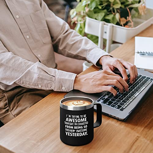 GINGPROUS-Inspirational-Gifts-for-Men-Im-Trying-to-Be-Awesome-Today-Stainless-Steel-Coffee-Mug-Thank-You-Gifts-Work-Gifts-Christmas-Gifts-for-Men-Friends-Bro-Office-Coworkers-Him-Dad12Oz-Black