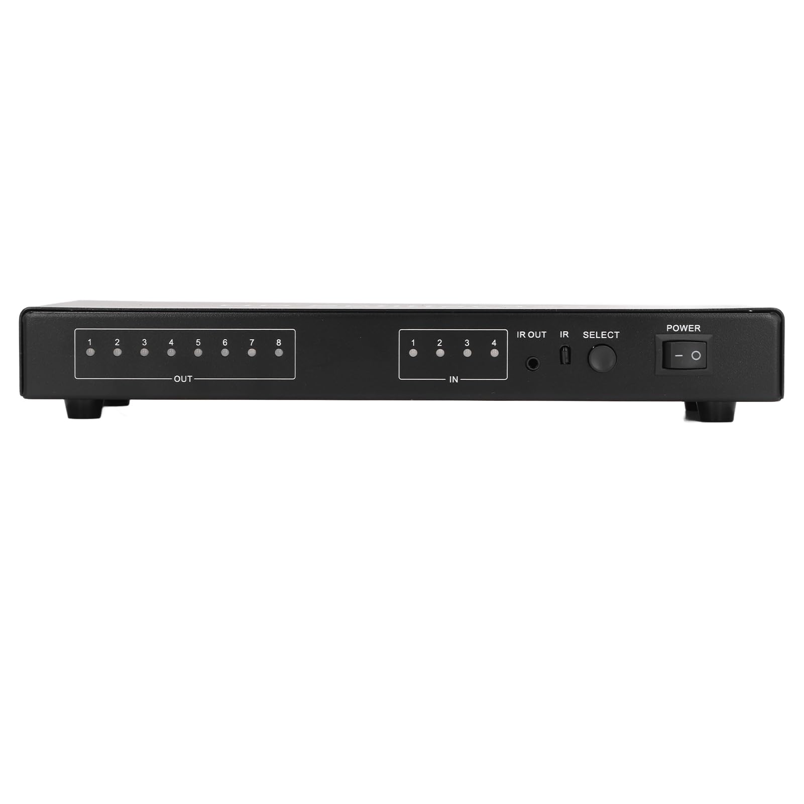 HDMI 4K 4 Ingressi 8 Uscite, Commutatore Splitter HDMI 4x8 con Telecomando, Selettore HDMI a 4 Porte Supporto HDMI1.4, per Proiettore, per, per, per TV (Spina