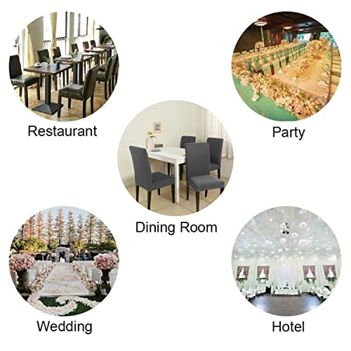 NDMMSO Dining Room Chair Covers Set of 4 Super Fit Stretch Removable Washable Dining Chair Protector Cover Seat Slipcover for Hotel Dining Room - Image 3
