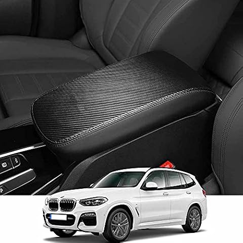 Rifoda for BMW X3 Center Console Armrest Cover Suitable for BMW X3 2018 2019 2020 2021 2022 Scratch Resistance Armrest Box Microfiber Leather Cover(Carbon Fiber) Cover