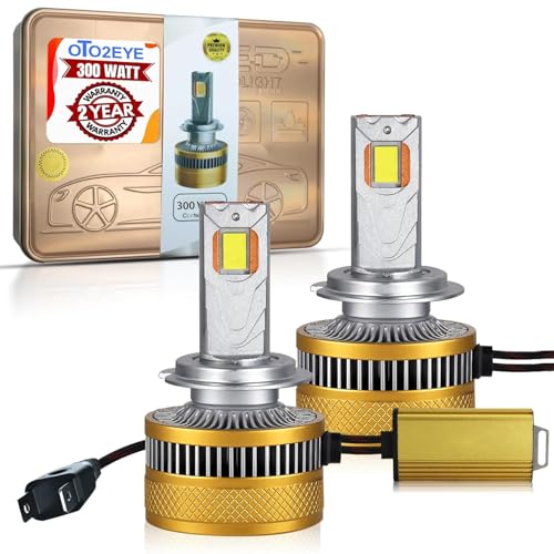 Image of H7 300W Car LED Headlight Bulbs Hi & Lo Beam 30,000LM, 6500K Cool White | Driving Night Vision | Car Accessories | 2 Years Warranty (Pack of 2) (Cool White) (300W, H7)