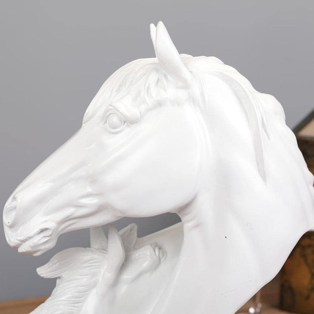 Amazon.co.jp: 置物白い馬の彫刻の彫像の装飾工芸品 : ホーム＆キッチン
