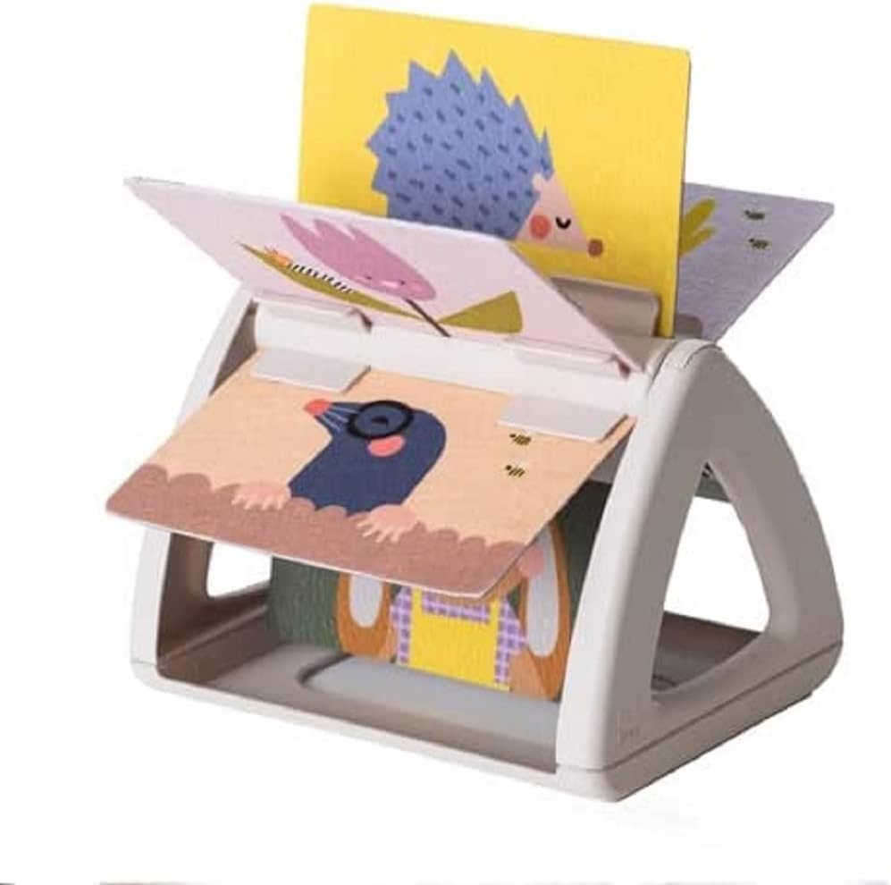Urban Garden Tummy Time Spinning Book. Double-sided Monochrome Black & White and Colourful Picture Baby Book. Suitable for Boys & Girls 0 months +