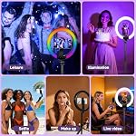 10" Ring Light with Stand, 74"Tripod with Ring Light &Phone Holder - Image 7