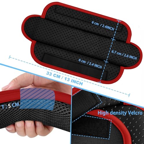 Image of ZINZ 2-Pack Universal Shoulder Pad with Ultra thick Cushion for Bag Luggage Bag Crossbody, Plus Long & Anti-Slip & Breathable,Black-Wine edge-2Pack